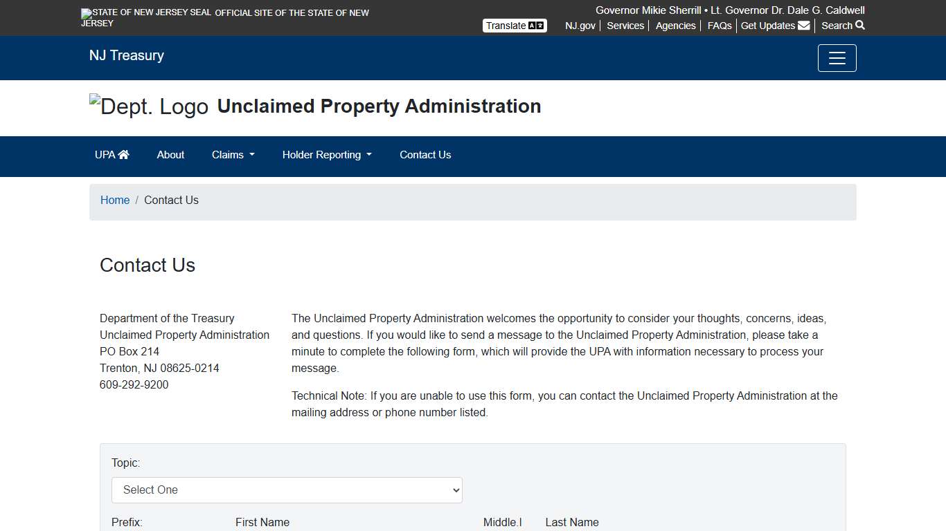 Unclaimed Property Administration